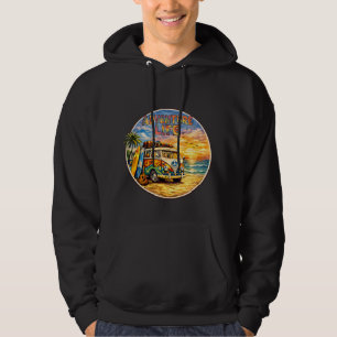 Sudadera Gráfico de puesta de sol en la playa hippie retro