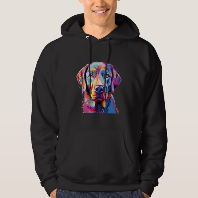 Sudadera Gráfico de retrato de recuperador de labrador colo (Anverso)