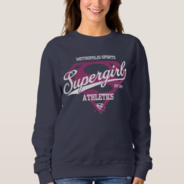 Sudadera Gráfico de superchica Metropolis Sports Athletics (Anverso)