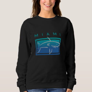 Sudadera Gráfico de tiburones de Miami Florida Beach