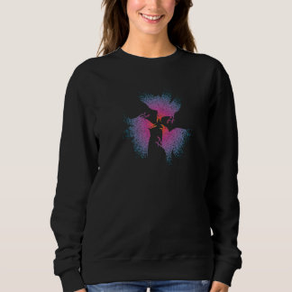 Sudadera Gráfico de tres cuervos coloridos