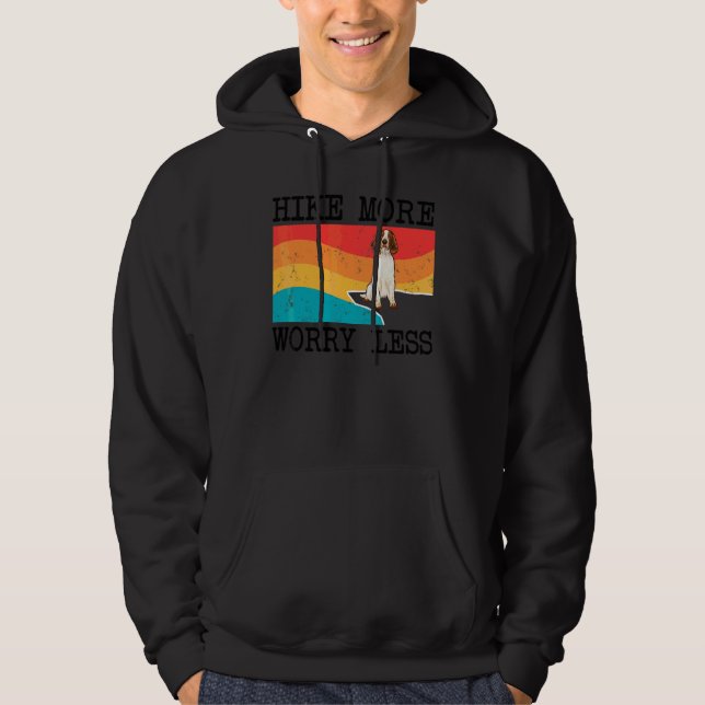Sudadera Gráfico de Welsh Springer Spaniel Hike More Worry  (Anverso)