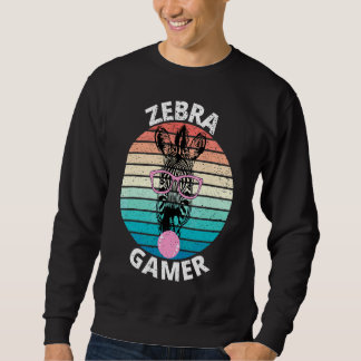 Sudadera Gráfico De Zebra Gamer Para Niños Jugadores