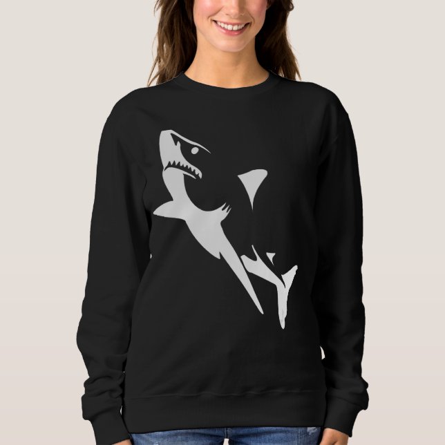 Sudadera Gráfico Del Ataque De Tiburón Jaws Y Playa De Vera (Anverso)