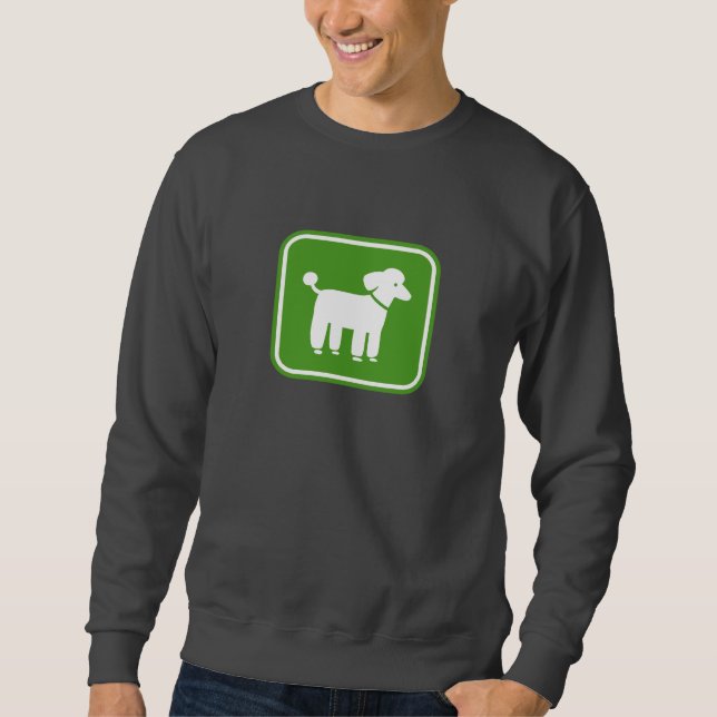 Sudadera Gráfico del caniche (verde) (Anverso)
