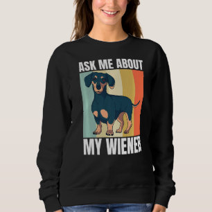 Sudadera Gráfico del perro retro Wiener Dachshund Weiner