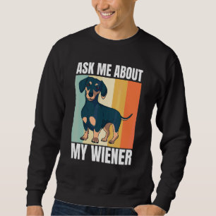 Sudadera Gráfico del perro retro Wiener Dachshund Weiner