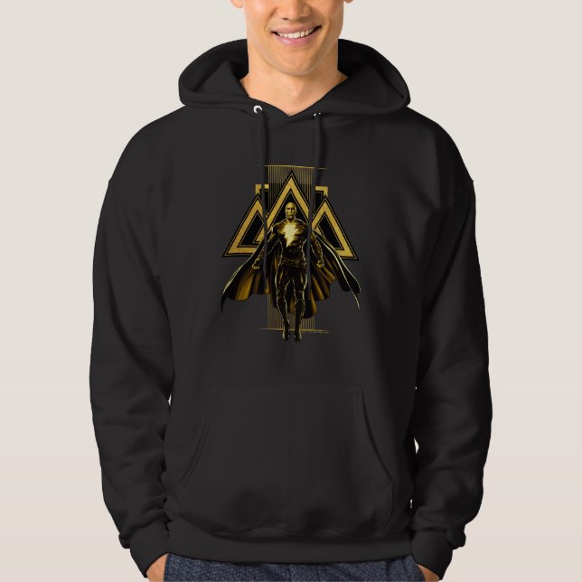 Sudadera Gráfico del pilar triangular del Adam negro (Anverso)