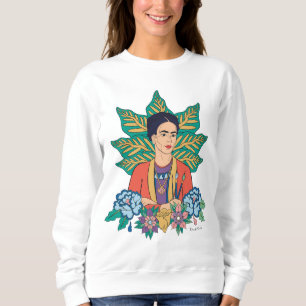 Sudadera Gráfico floral colorido de Frida Kahlo