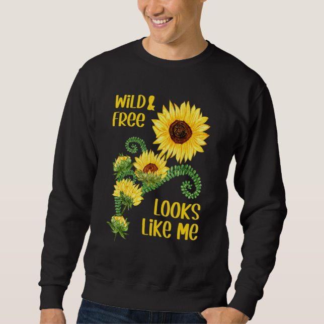 Sudadera Gráfico Floral De Girasol Para Mujeres Niños - Sil (Anverso)