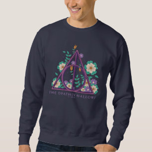 Sudadera Gráfico Floral de las Reliquias de la Muerte