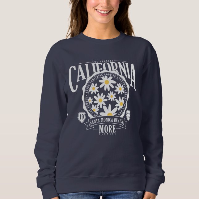 Sudadera Gráfico floral de Los Ángeles California (Anverso)