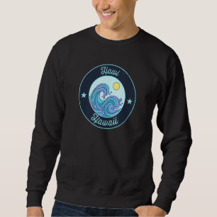 Sudadera Gráfico náutico de recuerdo de Hawái Hi Hawái surf