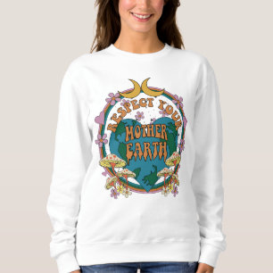 Sudadera Gráfico retro madre tierra de 70