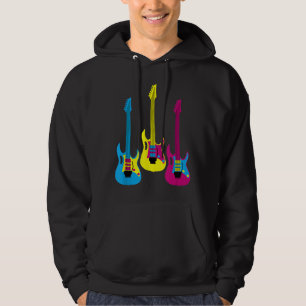 Sudadera Gráfico Retro Multicolor CMYK de Guitarra Eléctric