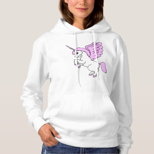 Sudadera Gráfico rosado y blanco del unicornio