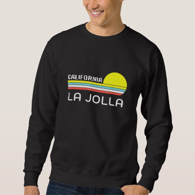 Sudadera Gráfico único de La Jolla California Retro Sunset  (Anverso)