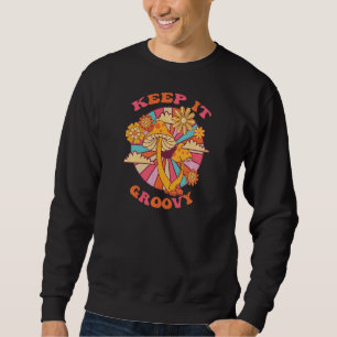 Sudadera Gráfico Vintage Hippie Mantén Groovy Retro
