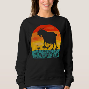 Sudadera Gráficos de animales de granja cabras vintage retr