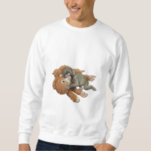 Sudadera Gráficos de Mono Golpe, Beso de Bebé Mono Orangutá