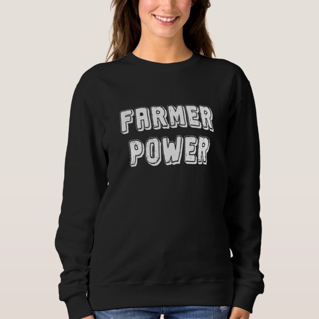 Sudadera Gráficos de poder del agricultor Vaca Agricultor A (Anverso)