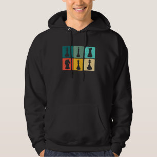 Sudadera Gráficos Retro de Ajedrez Jugador de Ajedrez Jaque