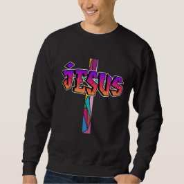 Sudadera Grafiti cruzado de Jesús