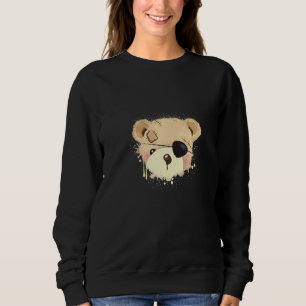 Sudadera Grafiti De Teddy Pirata Con Parche De Ojo