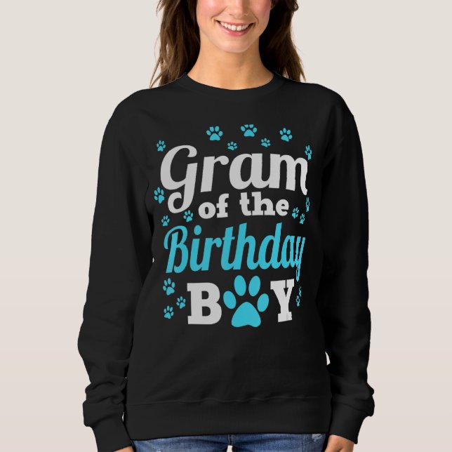 Sudadera Gram Of Birthday Boy Dog Paw Fiesta Celebr (Anverso)