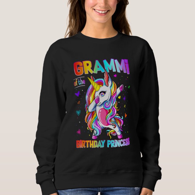 Sudadera Grammi De La Princesa De Cumpleaños Chica Dabbing  (Anverso)