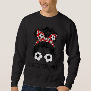Sudadera Grammy Life Soccer Grammy Día de la Madre Messy Bu