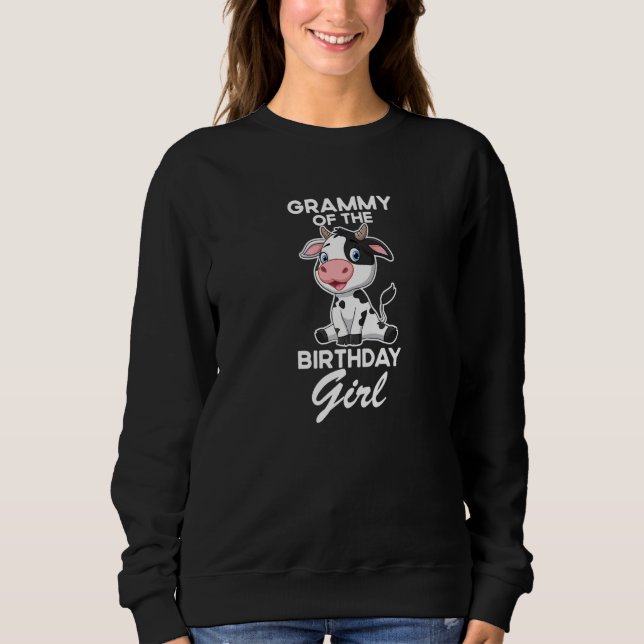 Sudadera Grammy Of The Bday Party Girl Cow Girl Party Bday  (Anverso)