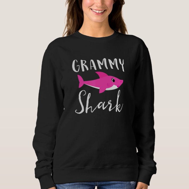 Sudadera Grammy Shark Abuela Abuela Abuela Pink Shark Graph (Anverso)