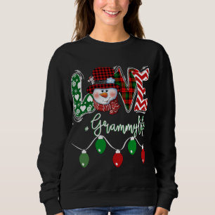 Sudadera Grammy Snowman ama a Grammy Life Navidades Red Pla