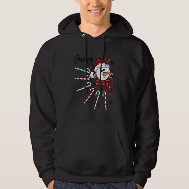 Sudadera Grammy Snowman Candy Cane Navidades navideños grac (Anverso)