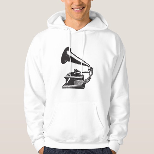 Sudadera Gramófono del vintage (Anverso)