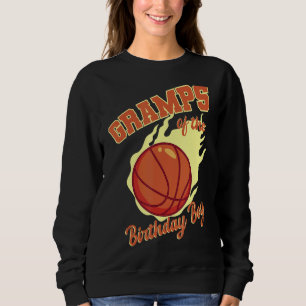 Sudadera Gramps Del Cumpleaños De La Familia De Baloncesto