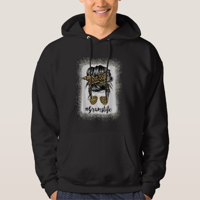 Sudadera Grams blanqueado Life Leopardo Messy Bun Madre Mad (Anverso)