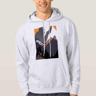 Sudadera Gran Arte de Anuncio de Viaje Retro de Montana al