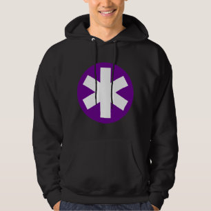 Sudadera Gran Asterisk - Púrpura Profundo y Blanco