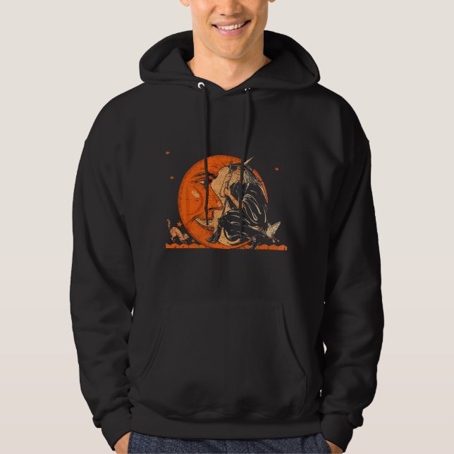 Sudadera Gran Bruja Vintage y Halloween de Luna  (Anverso)