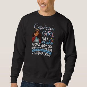Sudadera Gran Chica De Capricornio Para Mujeres Cubierta De