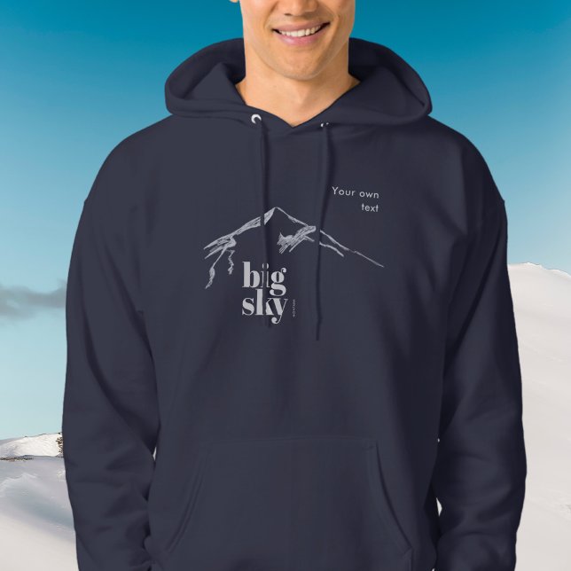 Sudadera Gran Cielo Montana montaña garabateada (Subido por el creador)