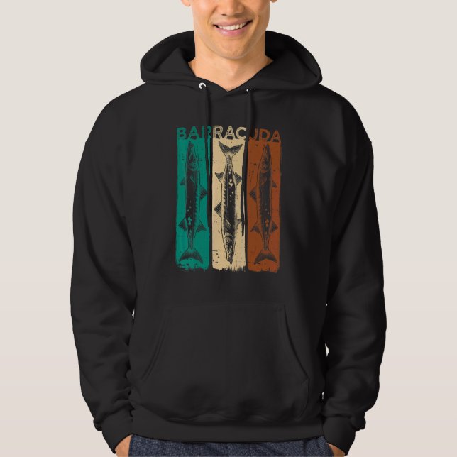 Sudadera Gran Cuda Barracuda Pesca Vida Silvestre Salada (Anverso)