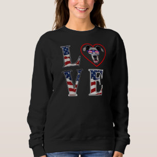 Sudadera Gran Dane 4 De Julio Love Memorial Day American