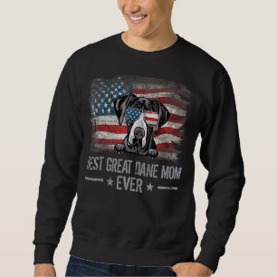 Sudadera Gran Dane Mejor Madre De Perro Retro Estados Unido