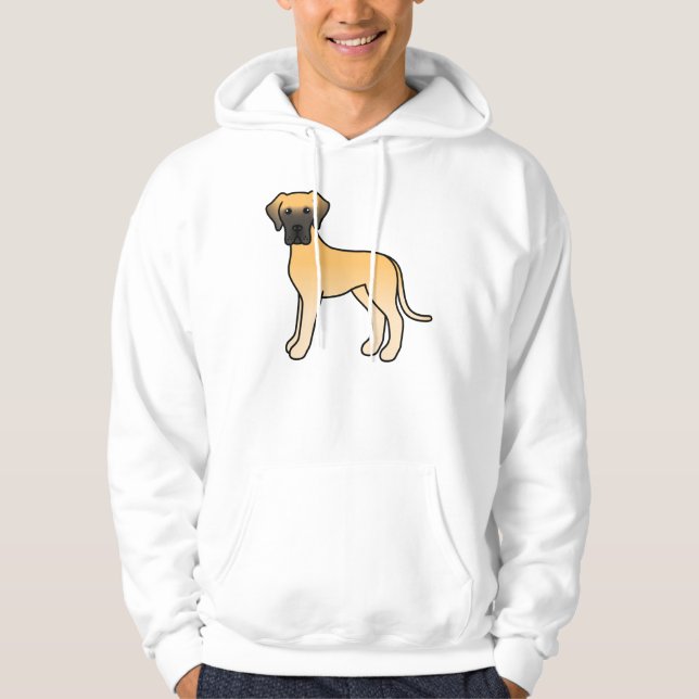 Sudadera Gran Danés cervato perro de dibujos animados lindo (Anverso)