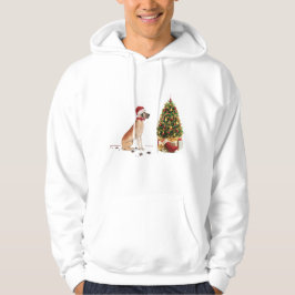 Sudadera Gran Danés Perro Divertido de Navidad con Árbol