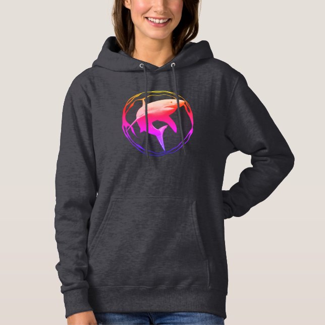 Sudadera Gran diseño gráfico de tiburones blancos (Anverso)