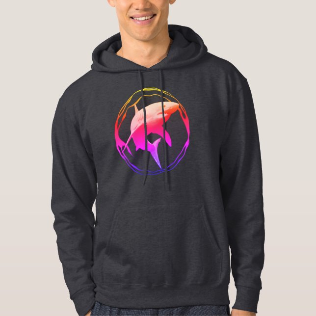Sudadera Gran diseño gráfico de tiburones blancos (Anverso)